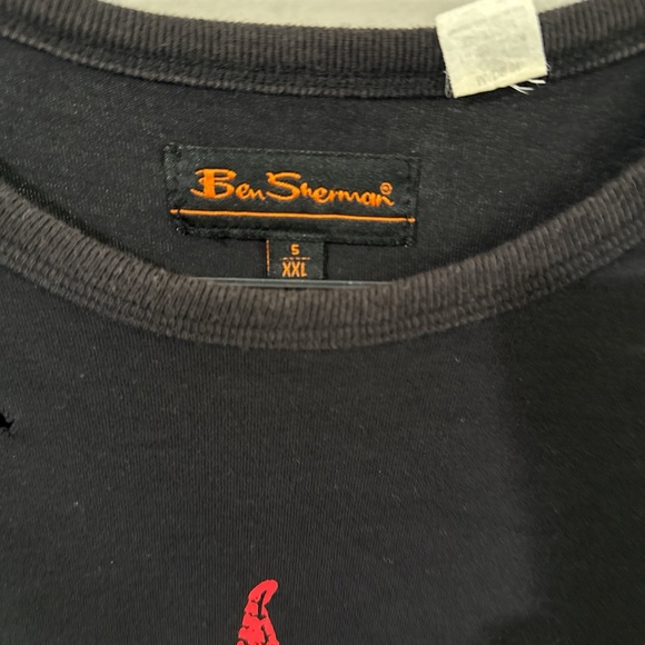 Ben Sherman Mens Black Graphic Tee - Picture 2 of 5